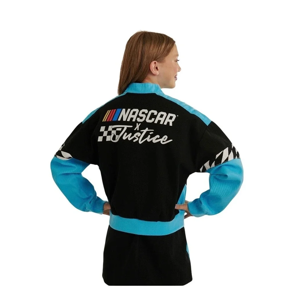 Girl's jean jacket Xs 5/6 NASCAR X Justice Collab Racing Jacket